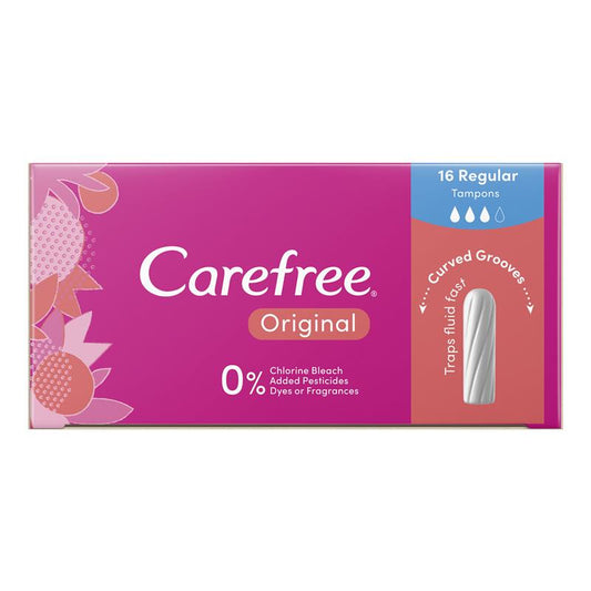 Carefree Original Regular Tampons 16 - Reliable Protection for Medium Flow – view 2 - Auzzistore
