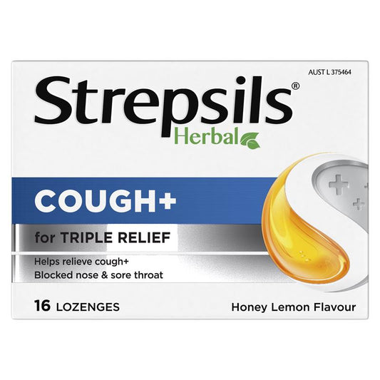 Strepsils Herbal Cough Lozenges Honey Lemon 16 Pack - Soothing Throat Relief – view 2