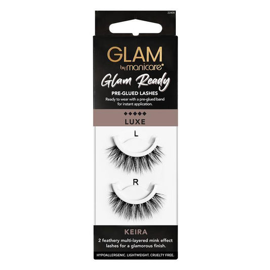 Glam By Manicare Glam Ready Pre-Glued Keira Lashes - Luxe Glamour
