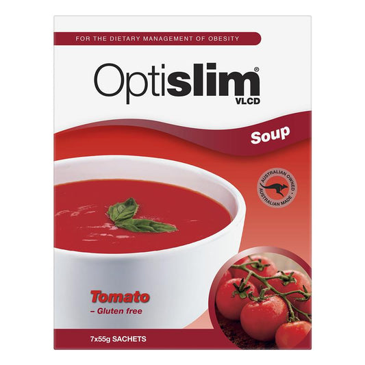 OptiSlim VLCD Soup Tomato 7 x 55g - Nutritionally Balanced Meal Replacement-Auzzi Store