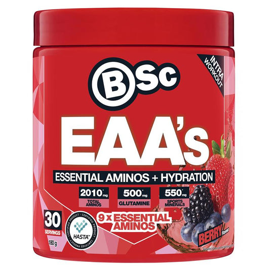 BSc EAAs + Hydration Berry 180g - Essential Amino Acids for Muscle Recovery – view 2 - Auzzistore