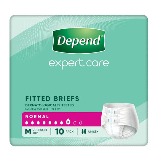 Depend Fitted Briefs Medium - 10 Pack for Ultimate Incontinence Protection – view 2 - Auzzistore