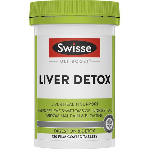 Swisse Ultiboost Liver Detox Tablets with Milk Thistle & Turmeric, 120 - Auzzistore
