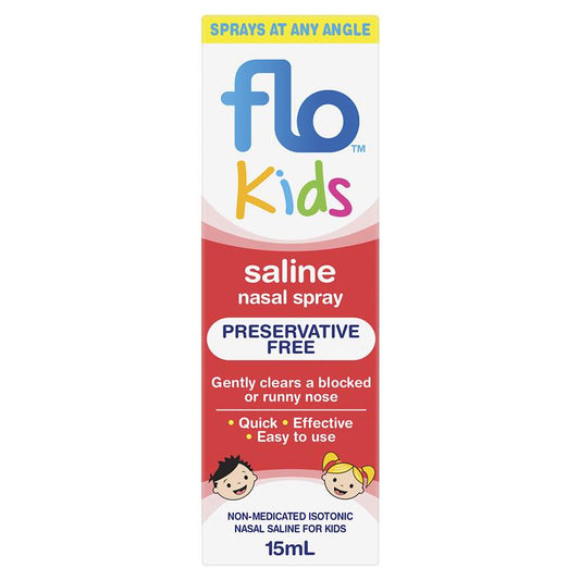 FLO Kids Saline Nasal Spray 15ml - Gentle Relief for Congested Noses-Auzzi Store