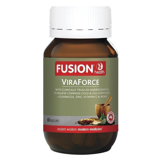 Fusion Health ViraForce Immune Support - Andrographis, Vitamin C & Zinc, 60 Capsules