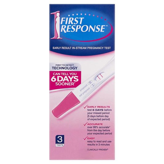 First Response Early In-Stream Pregnancy Test, 3-Pack, 6-Day Detection – view 2
