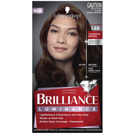 Schwarzkopf Brilliance L68 Cinnamon Brown - One-Step Colour & Lightening – view 2