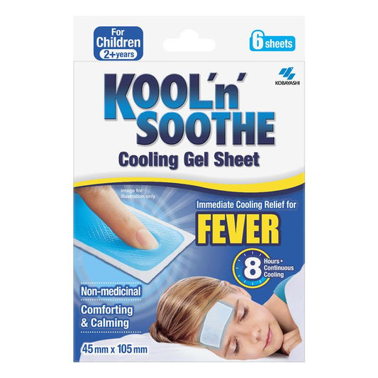 Kool n Soothe Kids Fever Relief - 6 Sheets of Cooling Comfort-Auzzi Store