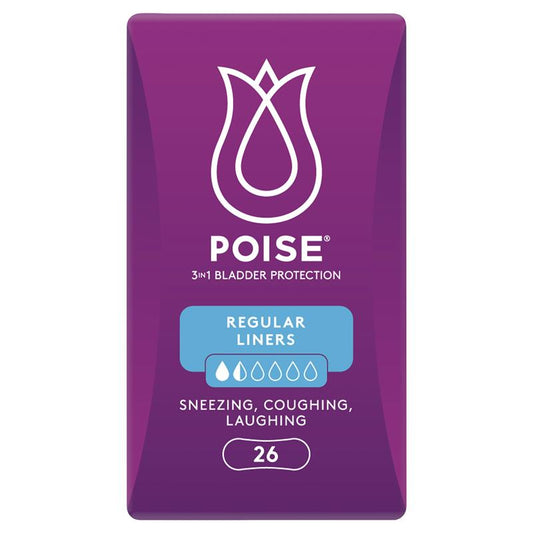 Poise 26-Pack Bladder Leak Liners – 3-in-1 Absorbency, Dryness & Odor Control – view 2