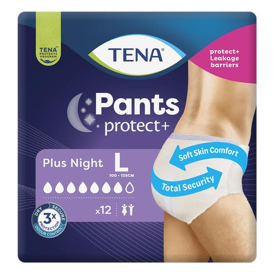 Tena Night Incontinence Pants - Large, 12 Pants, Dermatologist Tested – view 2