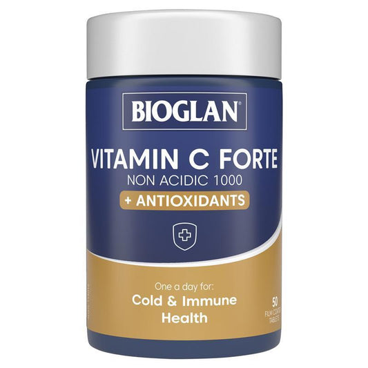 Bioglan Non-Acidic Vitamin C Forte 1000mg with Bioflavonoids - 50 Tablets