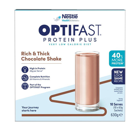Optifast VLCD Protein Plus Shake Chocolate 10 Pack 630g - Delicious Weight Loss Aid