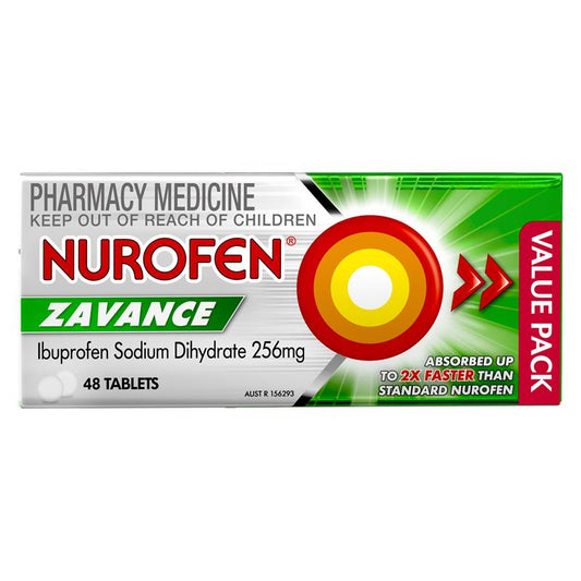 Nurofen Zavance Fast Pain Relief Tablets 48 Pack 256mg Ibuprofen - Quick Relief - Auzzi Store