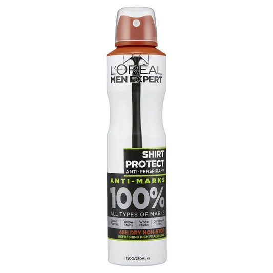 L'Oreal Men Expert Deodorant Shirt Protect Aerosol 250ml - Ultimate Sweat Defense - Auzzi Store