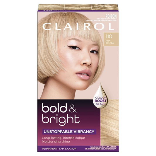 Clairol Bold & Bright Permanent Hair Colour 110 Pina Colada 196g - Intense & Shiny