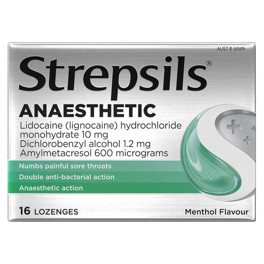 Strepsils Anaesthetic Menthol Lozenges 16 Pack - Soothe Your Sore Throat-Auzzi Store