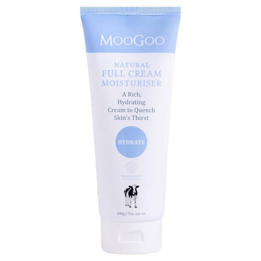 MooGoo Natural Full Cream Moisturiser 200g - Deep Hydration for All Skin Types