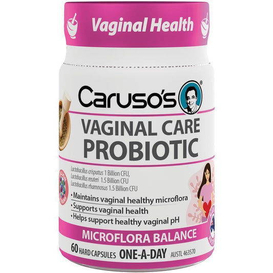 Caruso's Probiotic Vaginal Care - 60 Capsules for Balanced Microbiome