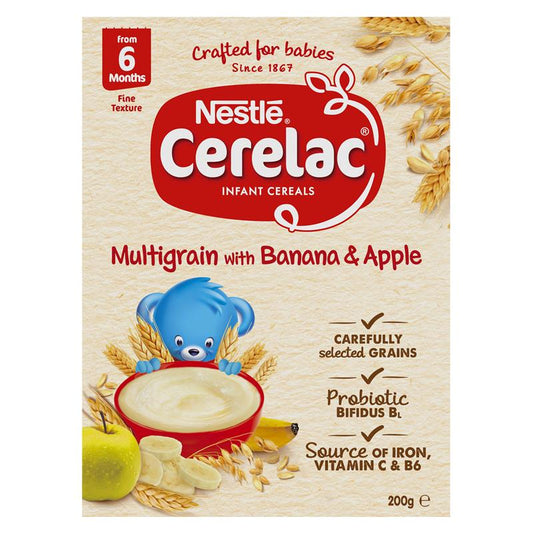 Nestle CERELAC Multigrain with Banana & Apple Baby Cereal Stage 3 - 200g-Auzzi Store