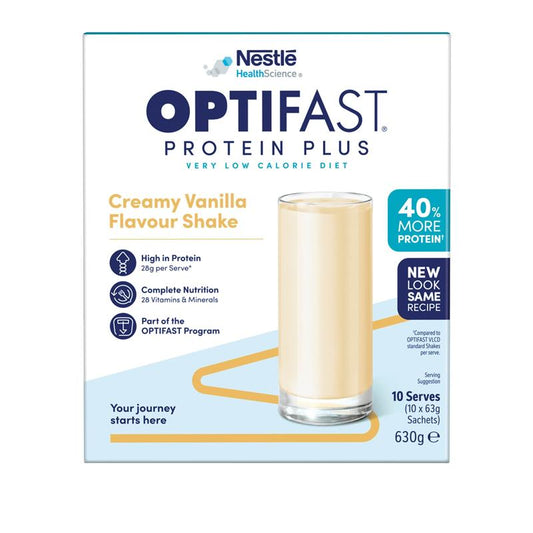 Optifast VLCD Protein Plus Shake Vanilla 10 Pack 630g - Weight Loss Support