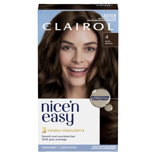 Clairol Nice N Easy 4 Natural Dark Brown Permanent Hair Colour 173g – view 2 - Auzzistore