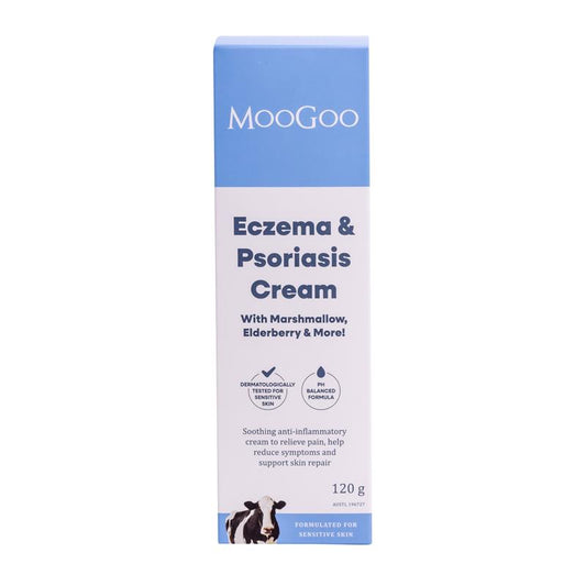 MooGoo Eczema & Psoriasis Cream with Marshmallow & Elderberry - 120g