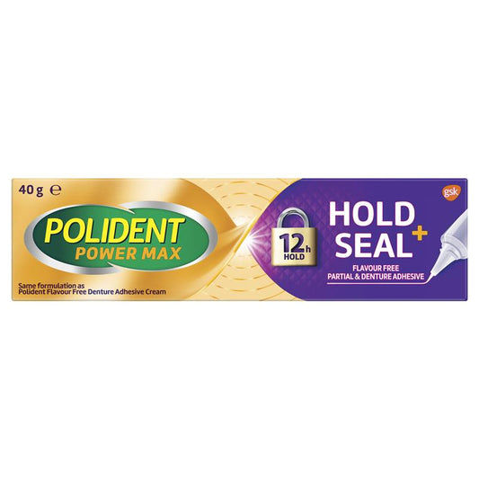 Polident MAX SEAL Denture Adhesive Cream 40g - Strong Hold for Comfort - Auzzi Store