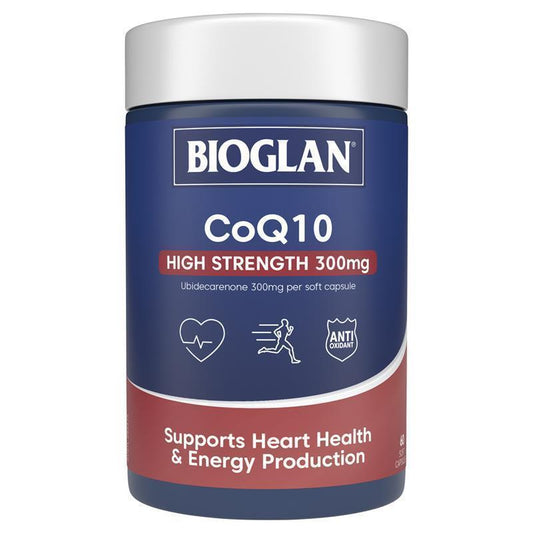 Bioglan CoQ10 300mg Antioxidant Supplement – 60 Capsules for Heart & Energy