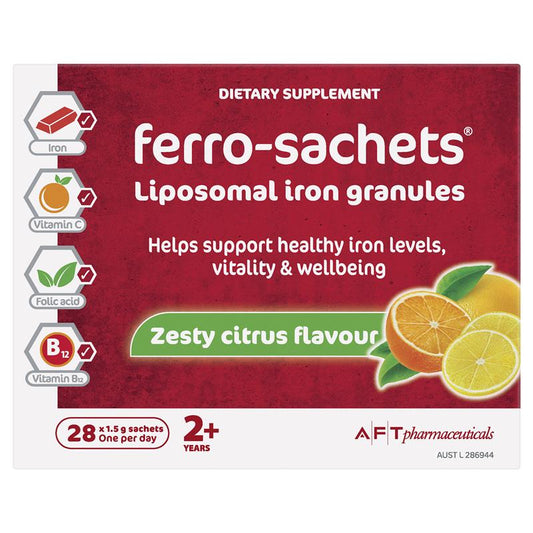 Ferro Sachet 28 x 1.5g Sachets - Liposomal Iron Supplement for Energy and Vitality-Auzzi Store
