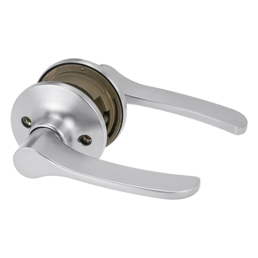 Lockwood Satin Chrome Passage Lever Set - 65mm Zinc Alloy - Easy Install - Auzzistore