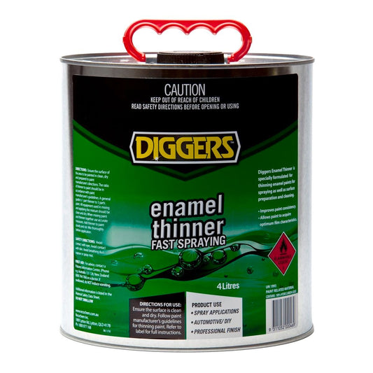 DIGGERS™ Enamel Thinner 4L Liquid Low VOC Paint Consistency Improvement - Auzzistore
