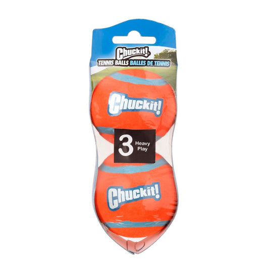 Chuckit Medium Tennis Ball 2 Pack - 66mm x 164mm - Durable Rubber - Bright Colours