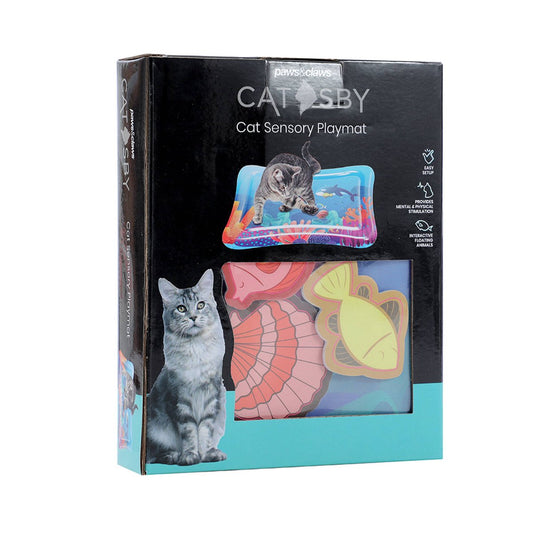 Paws Claws Cat Sensory Water Playmat 59cm x 79cm - Interactive Play – view 2 - Auzzistore