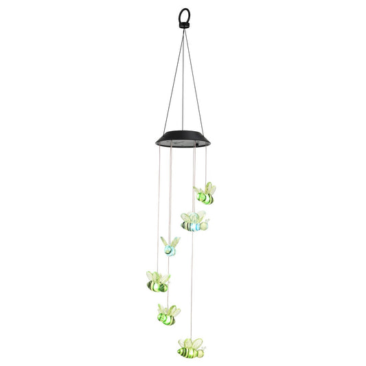 Click Solar Bee Windchime - 6 RGB LED - 125mm x 700mm - Weather Resistant – view 2 - Auzzistore