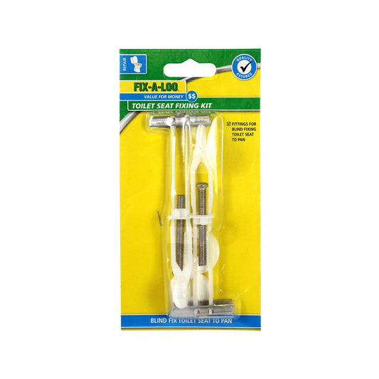 Fix a Loo Toilet Seat Blind Fixing Kit - 240mm x 125mm - Plastic - Easy Fit – view 2 - Auzzistore