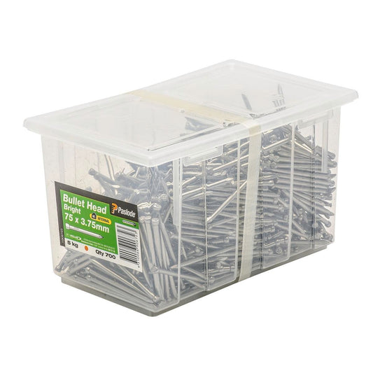 Paslode Bullet Head Nails - 75mm x 3.75mm - Bright Steel - 700 Pack - Internal Use - Auzzistore