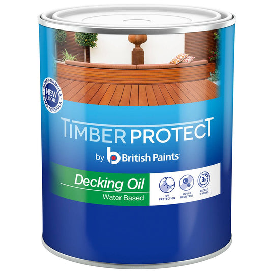 Timber Protect Decking Oil 1L Water Based UV Protection Natural Finish - Auzzistore