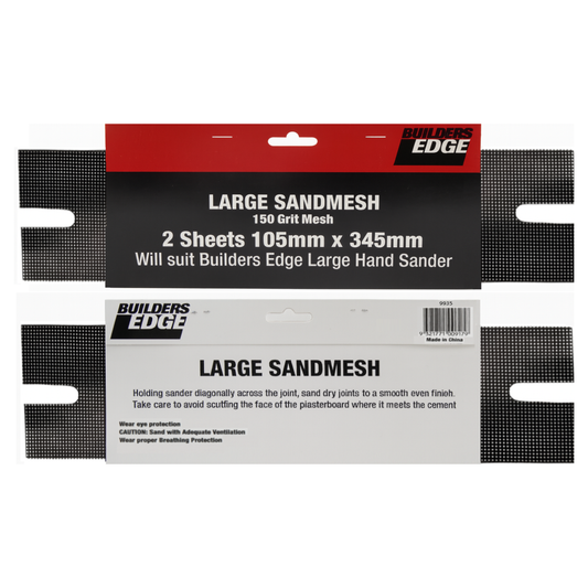 Builders Edge Large Sand Mesh - 105 x 345mm - Mesh - Waterproof - 2 Pack - Auzzistore