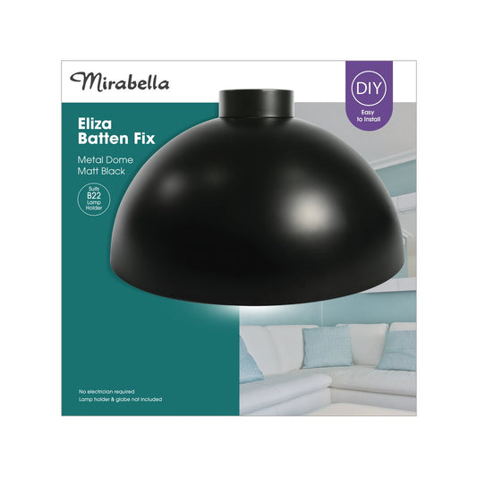 Mirabella Black Eliza Batten Fix - 30cm x 18cm - Easy DIY Installation – view 2