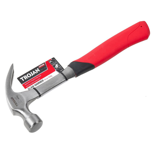 Trojan Steel Claw Hammer 16oz 450g - Red and Black - Lifetime Warranty – view 2 - Auzzistore