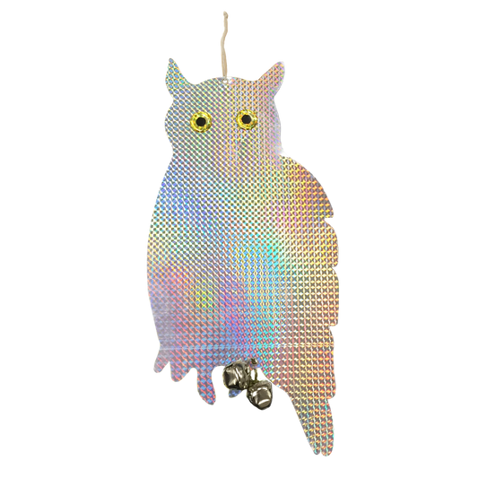 Jack Pest Control Outdoor Owl Reflector - 200mm Silver - Non-Harmful Deterrent - Auzzistore
