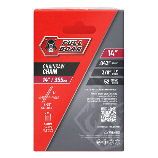 Full Boar 14" Chainsaw Chain - 355mm - 52 Drive Links - Efficient Cutting – view 2 - Auzzistore