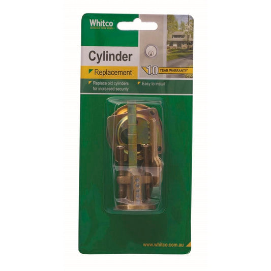 Whitco Replacement Cylinder - 55mm - Zinc Diecast - Polished Brass - Auzzistore