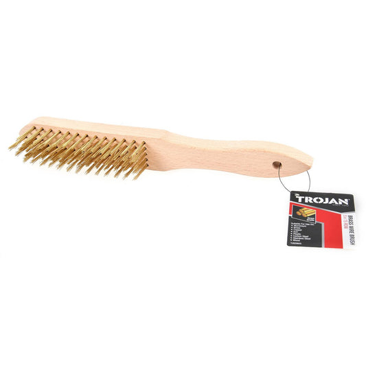 Trojan Brass Wire Brush 5x15 - Deburring & Rust Removal Tool - 34mm x 290mm – view 2 - Auzzistore