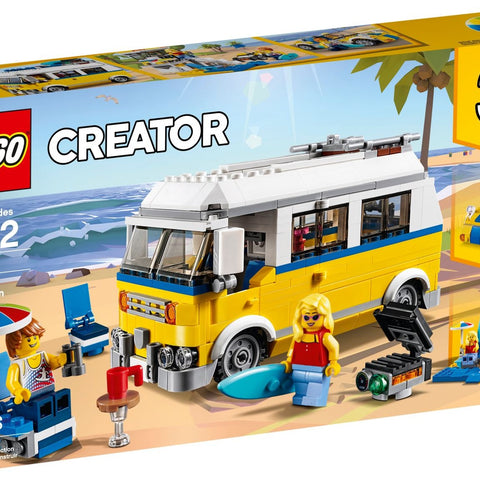 LEGO 31079 Sunshine Surfer Van: 3-in-1 Camper, Beach Buggy, Lifeguard Tower - Auzzistore
