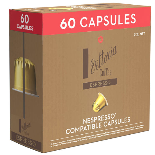 Vittoria Espresso Nespresso Compatible Coffee Capsules 60 Pack 312g