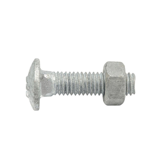 Zenith Cup Head Bolt - M6 x 25mm - 4.6 Grade Steel - Hot Dipped Galvanised - Auzzistore