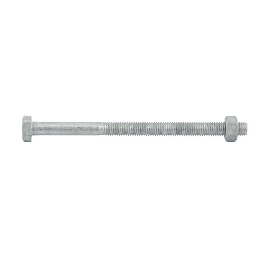 Zenith M8 x 120mm Hot Dipped Galvanised Hex Head Bolt and Nut Each - Auzzistore