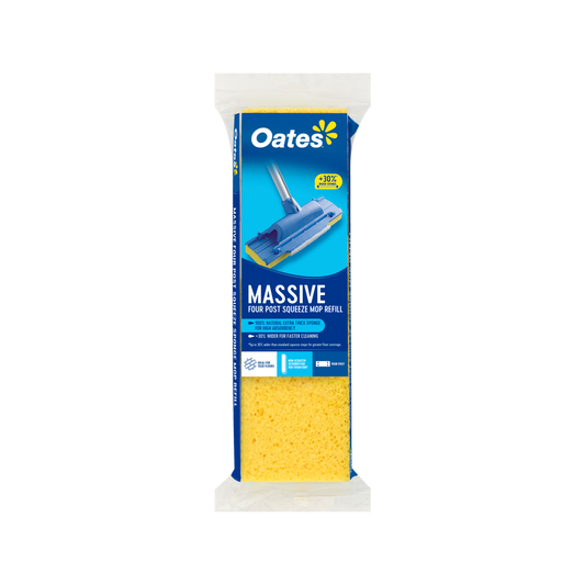 Oates Massive Four Post Squeeze Mop Refill - Sponge 30% Wider - Absorbent