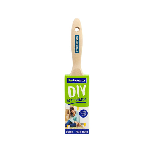 Pro Renovator 50mm Wall Paint Brush - Synthetic Filament - Smooth Finish - Auzzistore